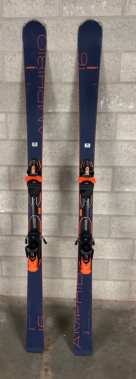 Ski blauw oranje Elan, 160 à 180 cm, Autres marques, Carving, Skis