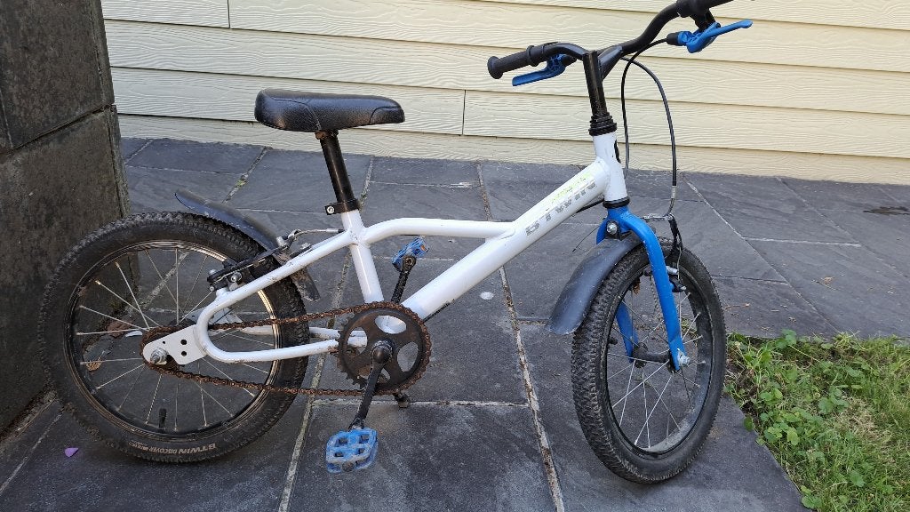 Kinderfiets Decathlon maat 16 tot +-8jaar, Frein sur jante, 16 à 20 pouces, Enlèvement, Utilisé