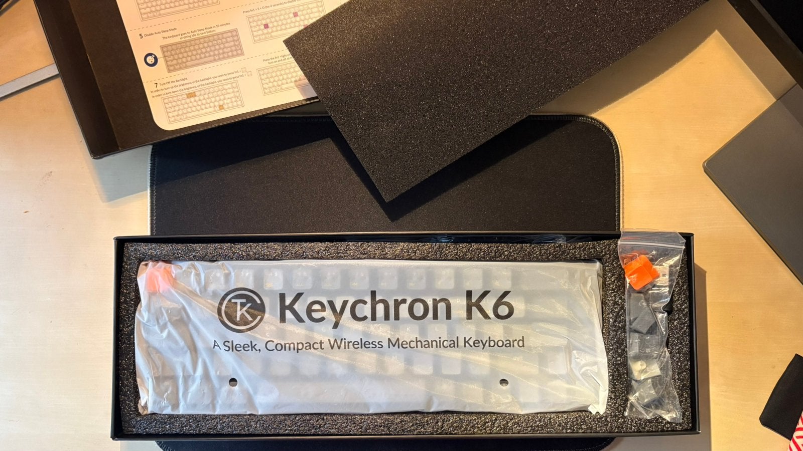 Keychron K6 mechanisch toetsenbord – Zo goed als nieuw, Computers en Software, Ophalen, Zo goed als nieuw, Gaming