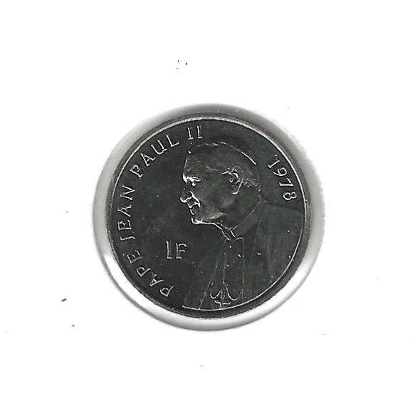 Congo, Dem. Republ., 1 Franc 2004, Pope as newly elected., Ophalen of Verzenden, Overige landen, Losse munt
