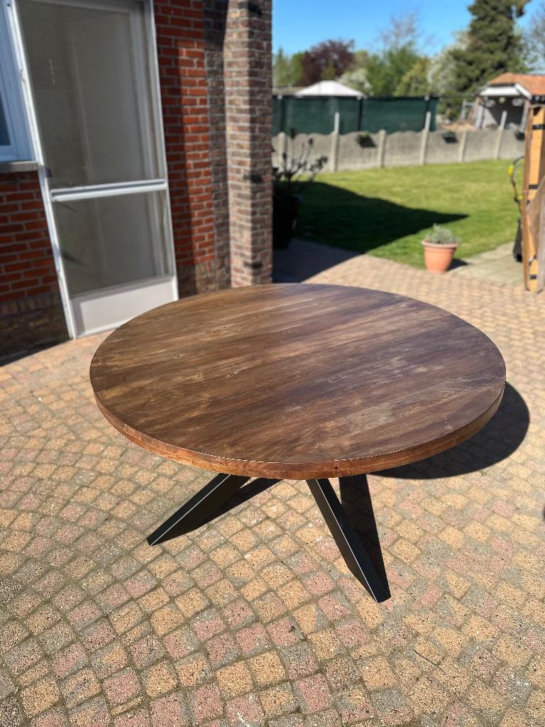 Ronde eettafel 150cm, Huis en Inrichting, Tafels | Eettafels, Ophalen, Zo goed als nieuw, Vijf personen of meer, Rond