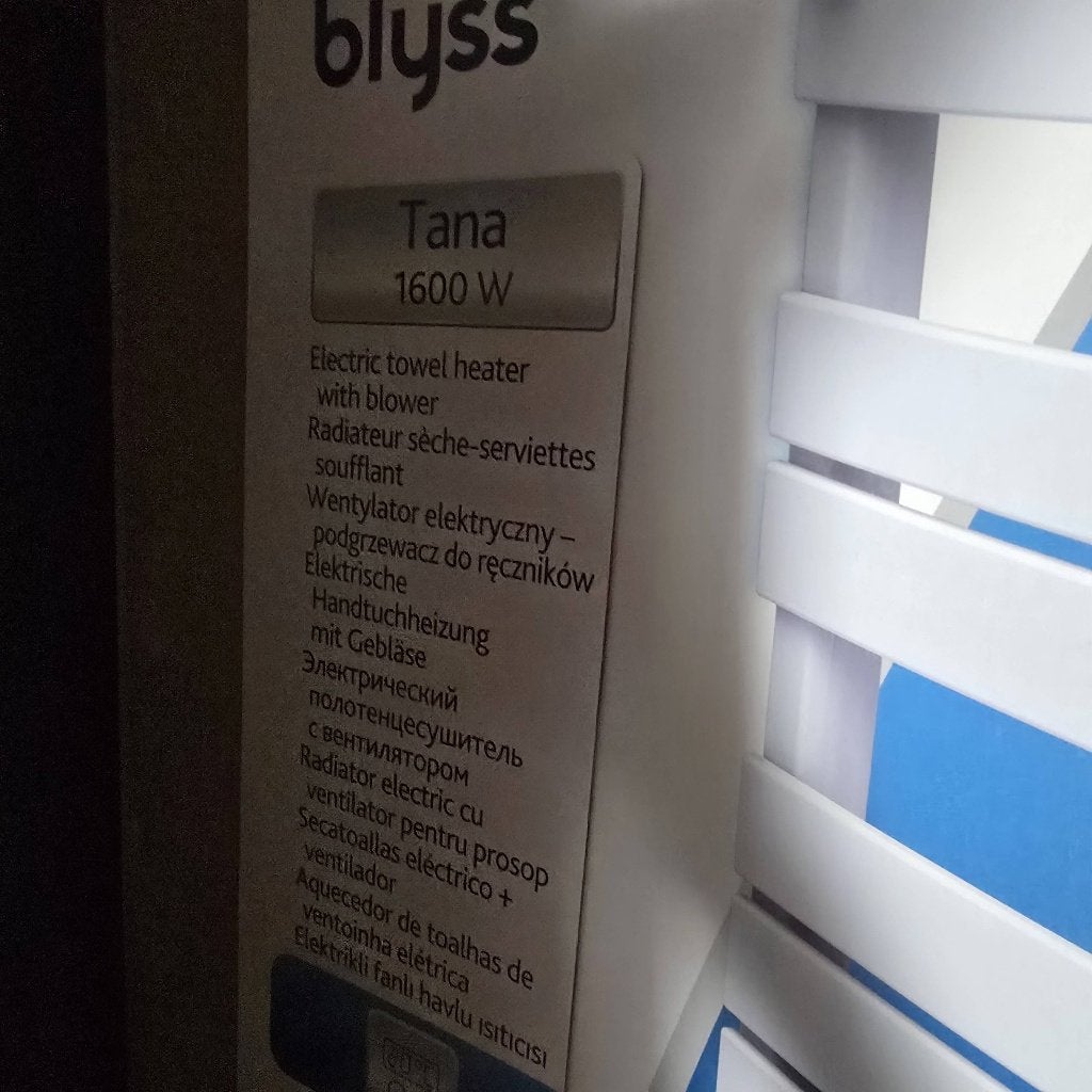 BLYSS Tana 1600w sèche serviette, Elektronische apparatuur, Overige elektronische apparatuur, Ophalen, Nieuw