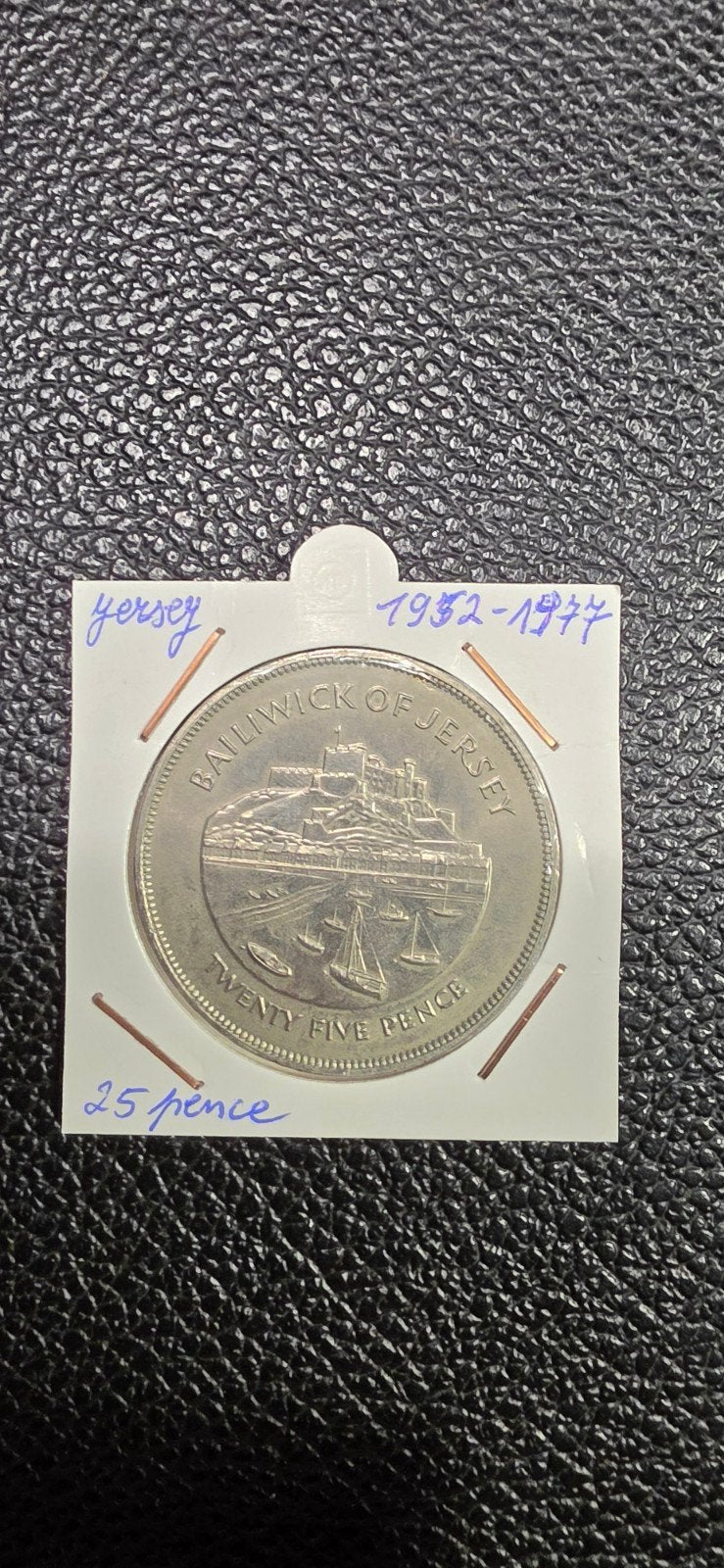 2#    Jersey 25 pence 1952-1977, Timbres & Monnaies, Enlèvement ou Envoi
