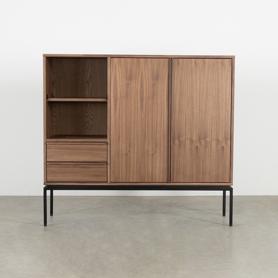 3 kasten walnoothout, Ophalen, 100 tot 150 cm, Warm modern, Zo goed als nieuw