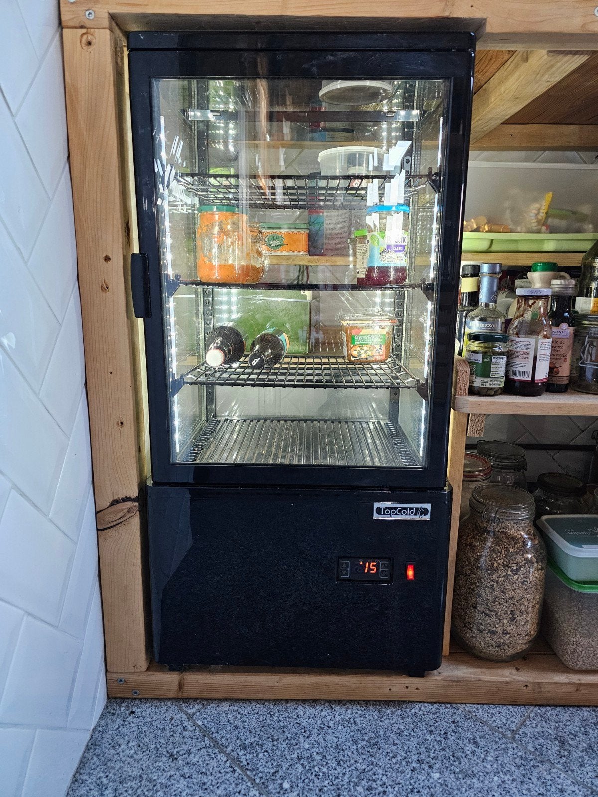 Frigo vitrine professionnel 70 L – Air pulsé – LED