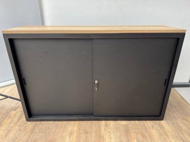 Schuifdeurkast zwart B-keus, Maison & Meubles, Accessoires pour la Maison | Étagères murales & Rayons de bibliothèque, Enlèvement