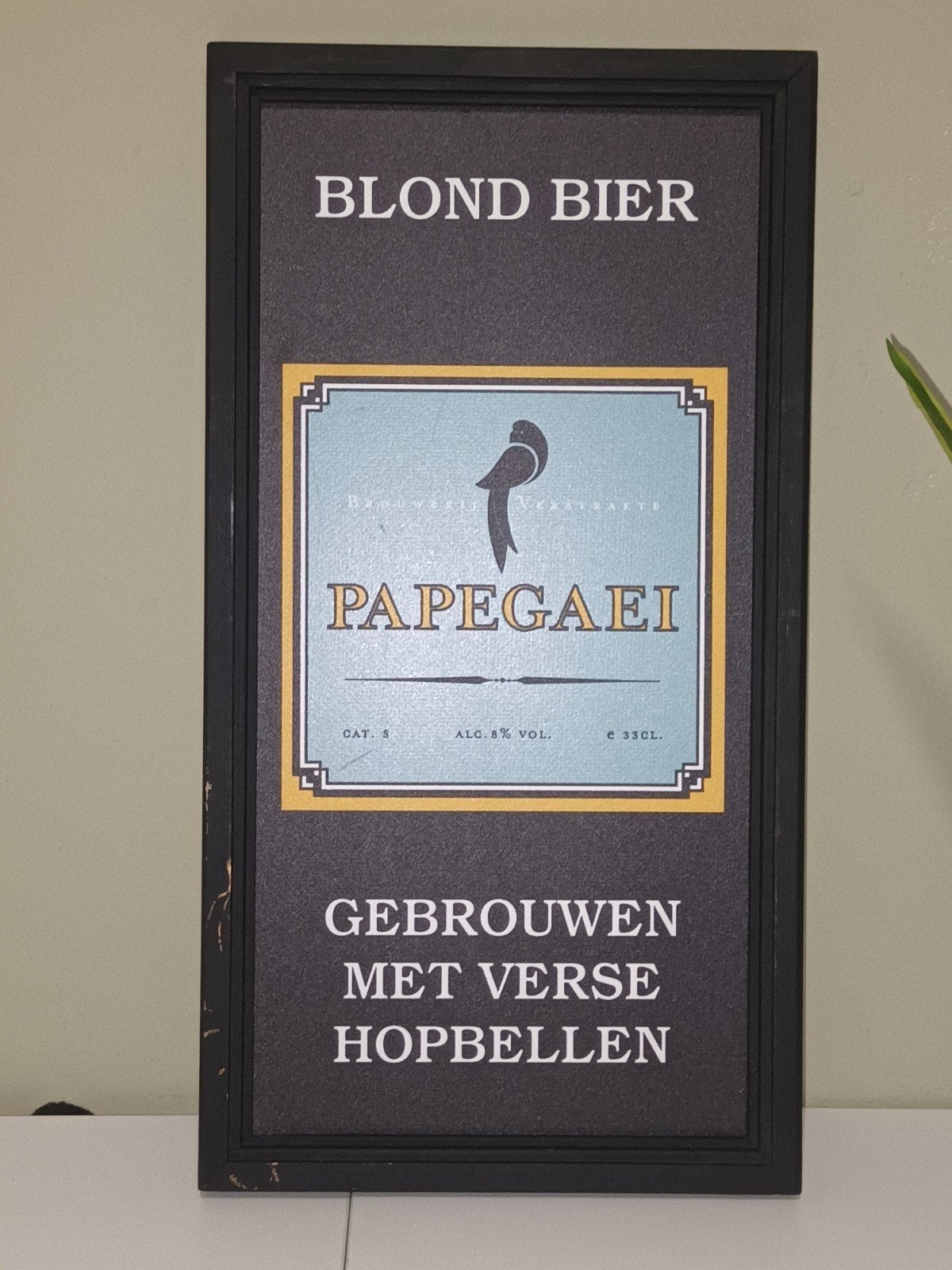 Reclamebord Papegaai Blond Bier, Enlèvement ou Envoi