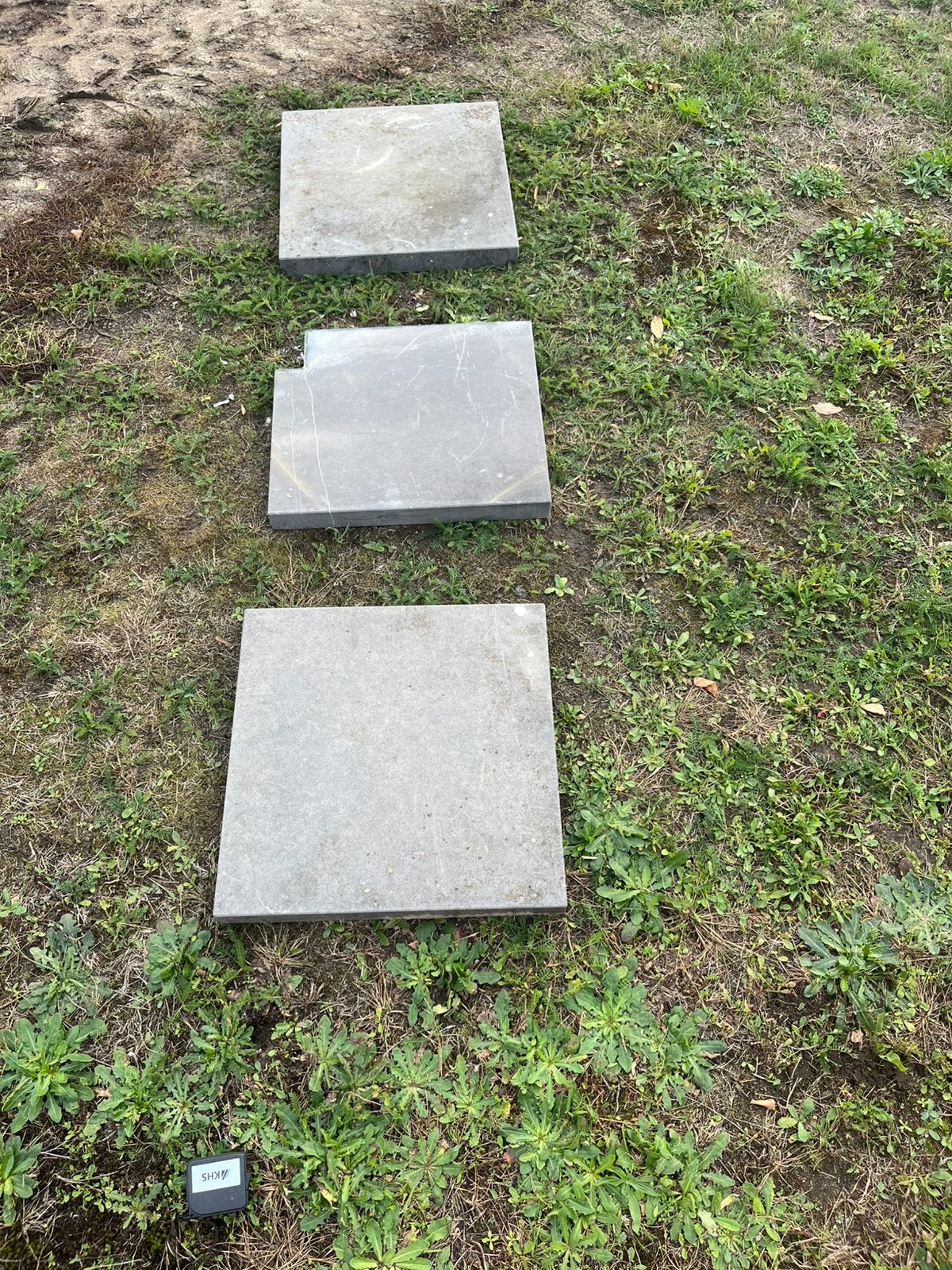 Blauwe hardstenen arduin dekstzen 50x50cm, Doe-het-zelf en Bouw, Ophalen, Zo goed als nieuw