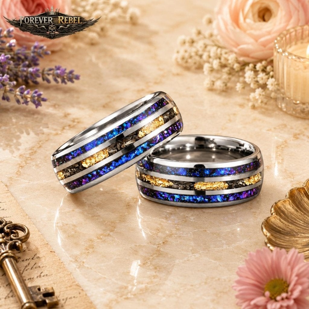 Wolfraam Trouwringen Talia Opalflare Zilver - Diverse Maten, Neuf, Autres couleurs, Femme ou Homme, Envoi