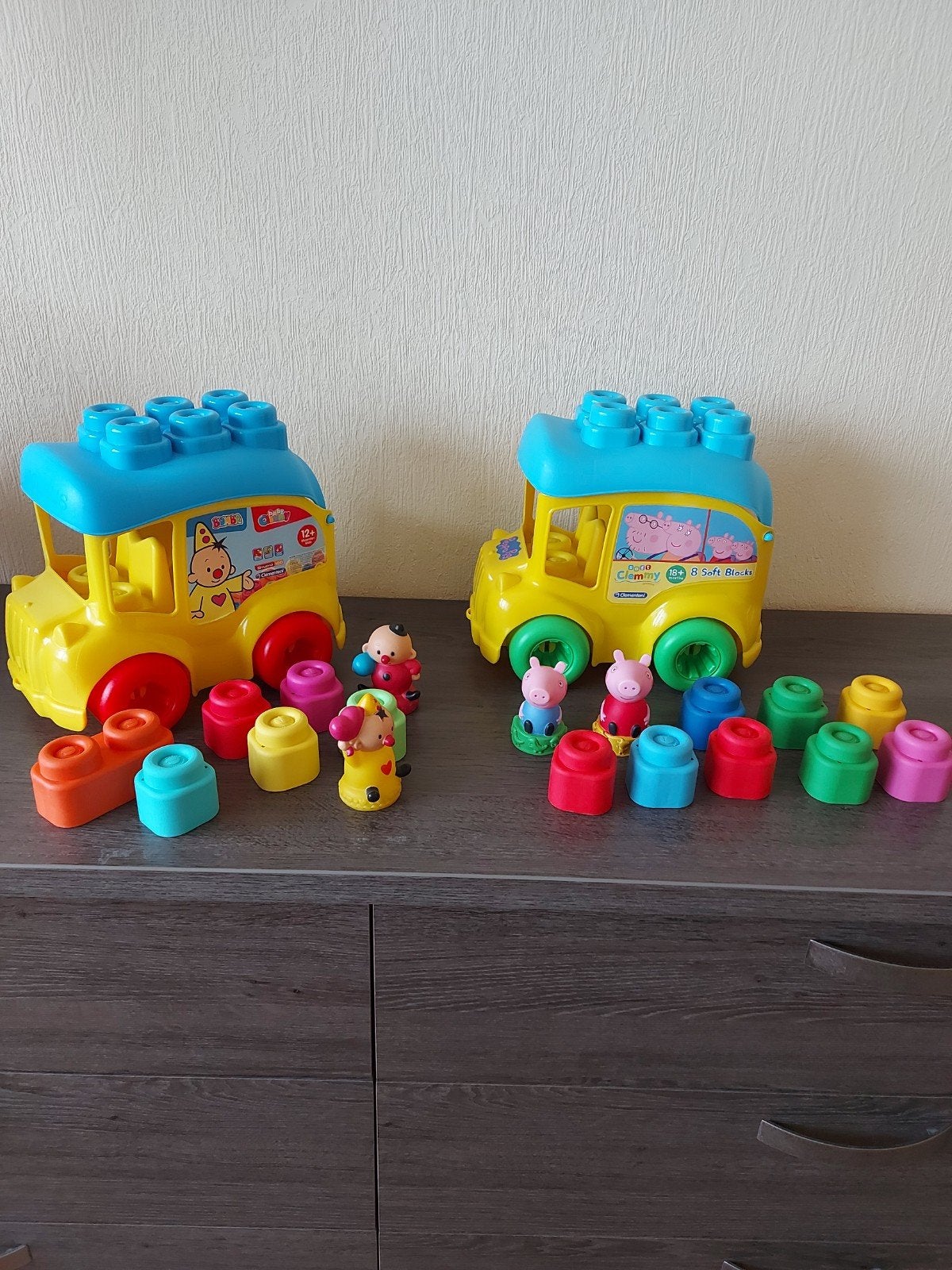 bumba en Peppa pig auto met clementoni blokken, Ophalen of Verzenden