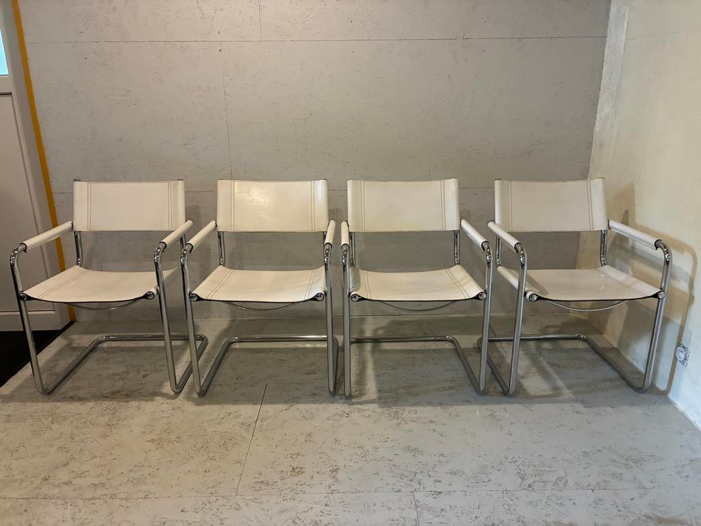 4 Matteo Grassi sledestoelen, Tuin en Terras, Ophalen of Verzenden, Gebruikt, Metaal