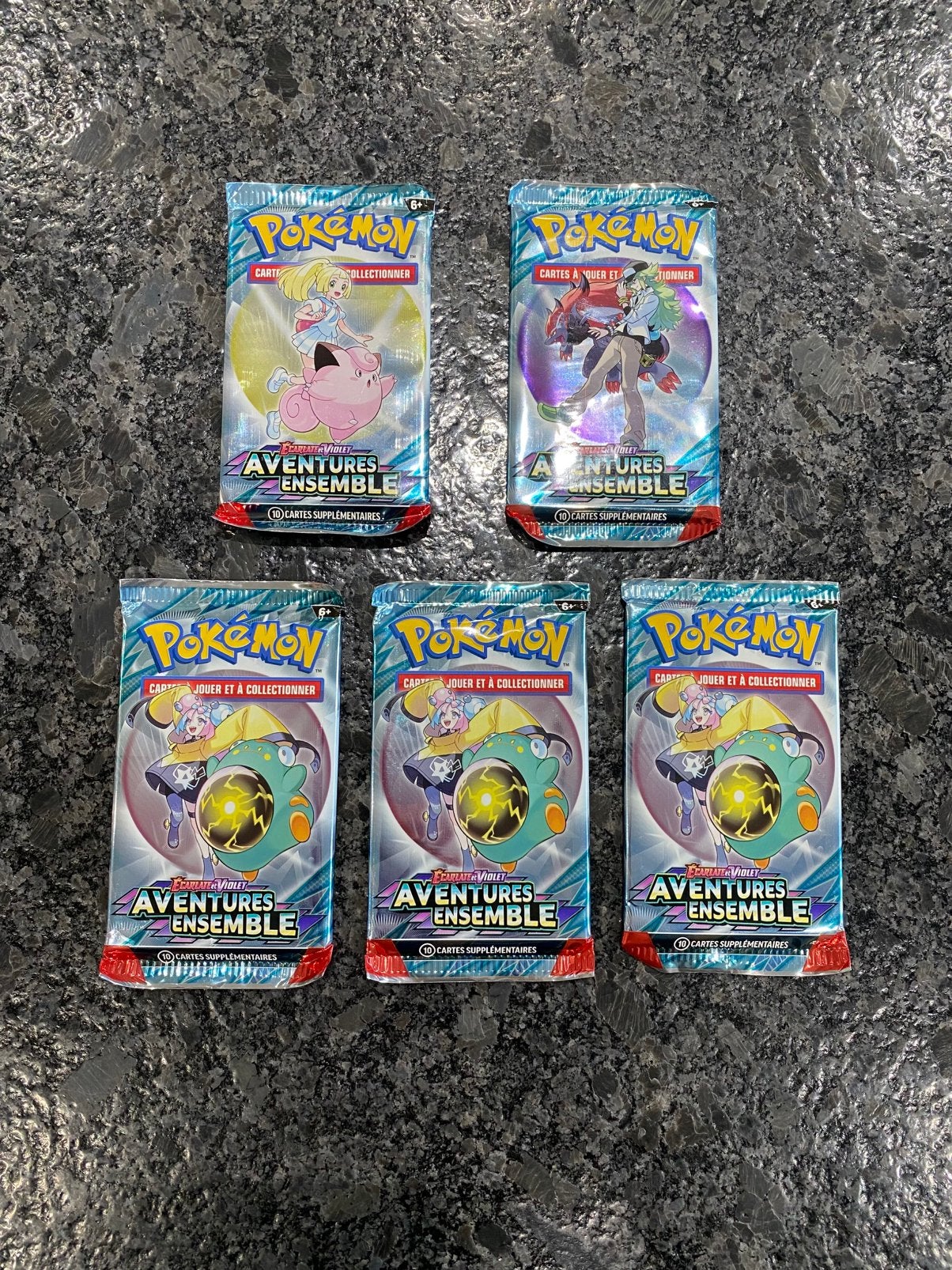 5 Boosters Pokémon : Écarlate et Violet - Aventures Ensemble, Enlèvement ou Envoi, Neuf, Booster
