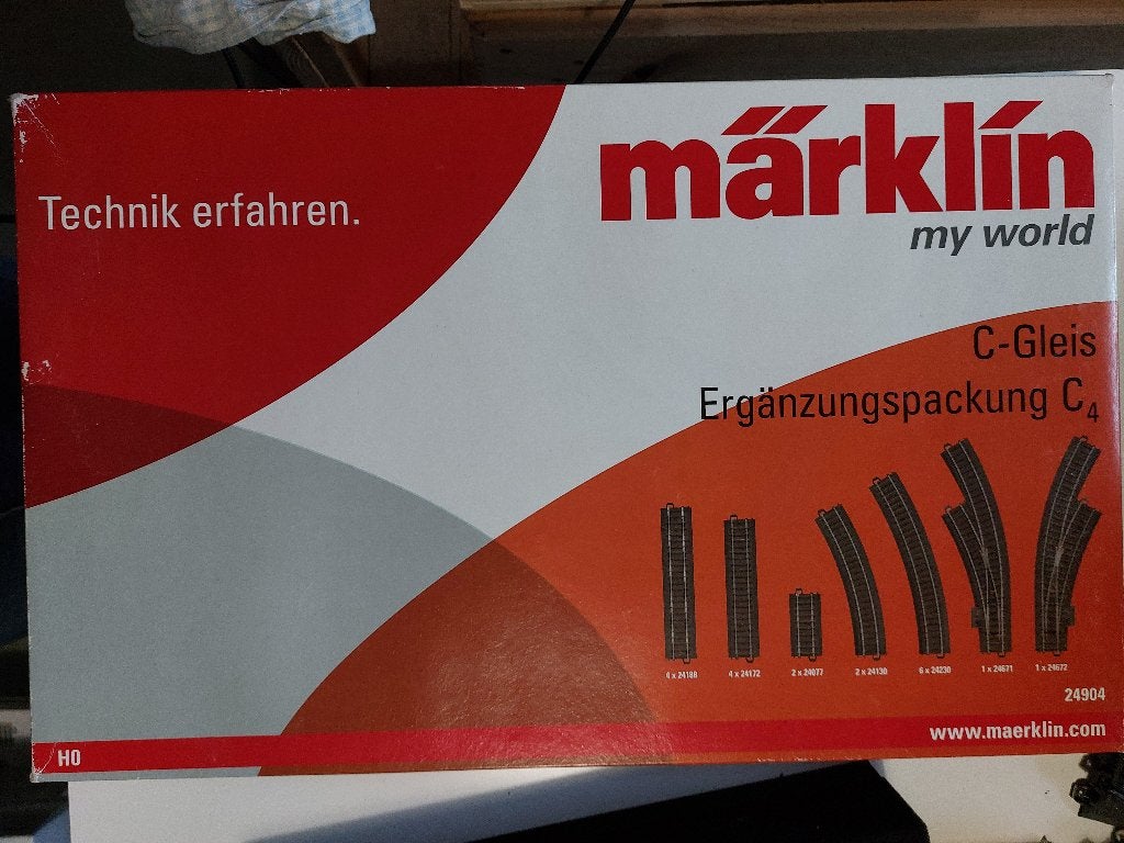 Märklin C4 uitbreidingsset C-rails 24904, Analogique, Courant alternatif, Rails, Enlèvement