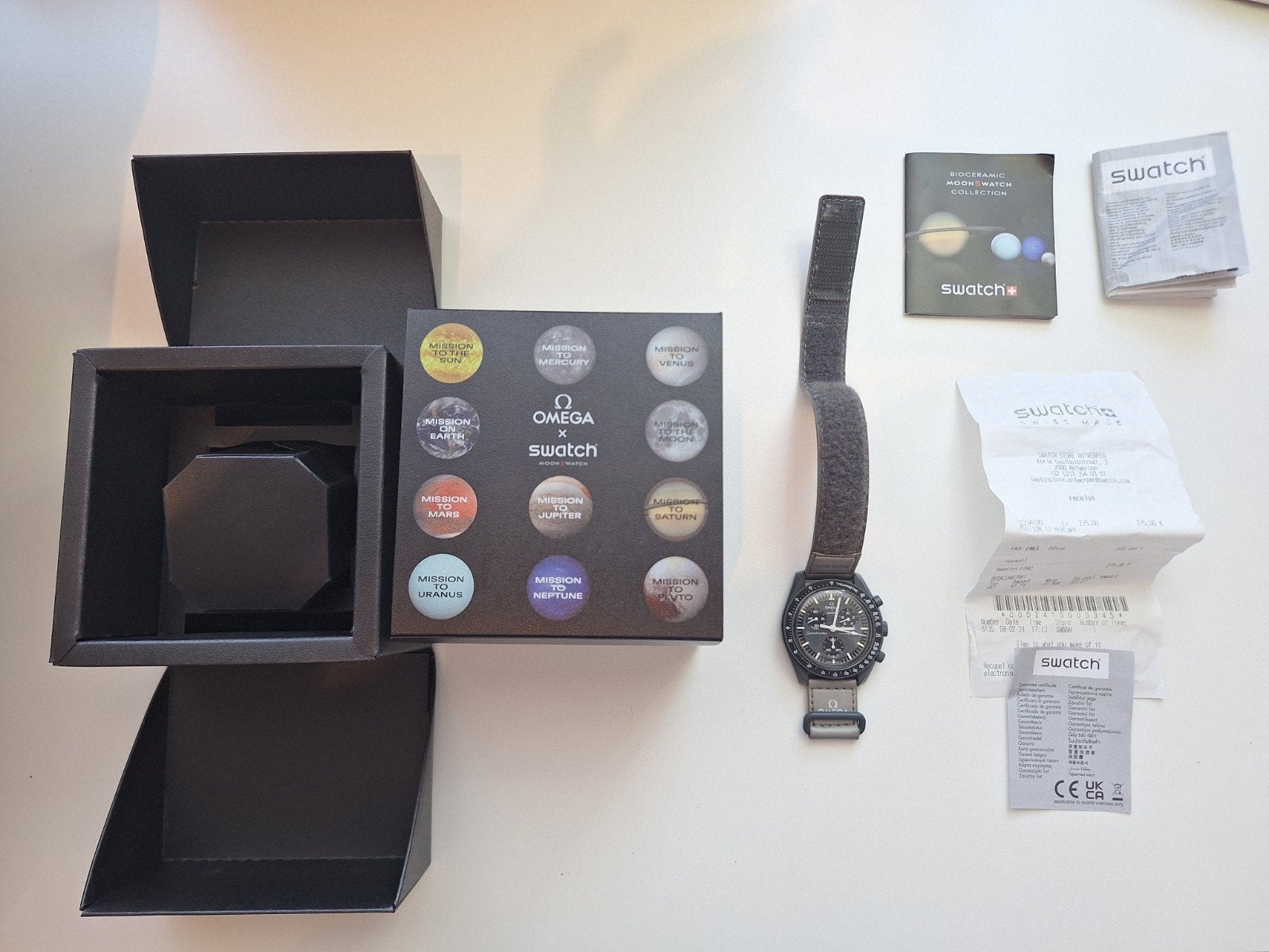 Swatch moonswatch mission to Mercury - uitstekende staat, Bijoux, Sacs & Beauté, Montres | Hommes, Montre-bracelet, Swatch, Comme neuf