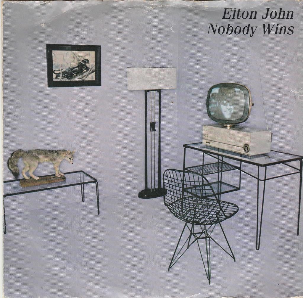 45T: Elton John: Nobody wins   PopRock, Gebruikt, 7 inch, Single, Ophalen of Verzenden