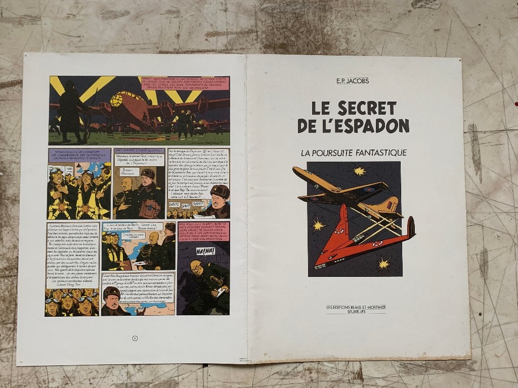 Drukproeven planches Blake & Mortimer 30X40, Livres, Enlèvement