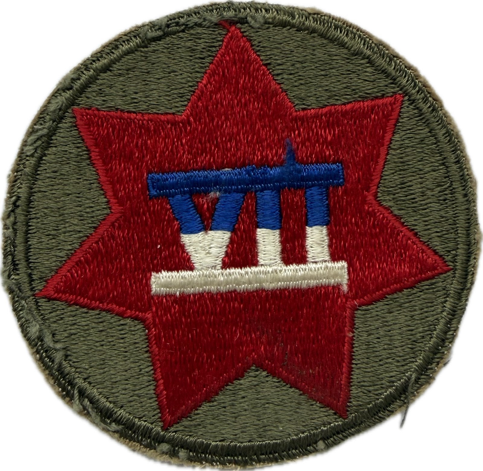 Patch US ww2 VIIth Corps (2), Collections, Objets militaires | Seconde Guerre mondiale, Envoi