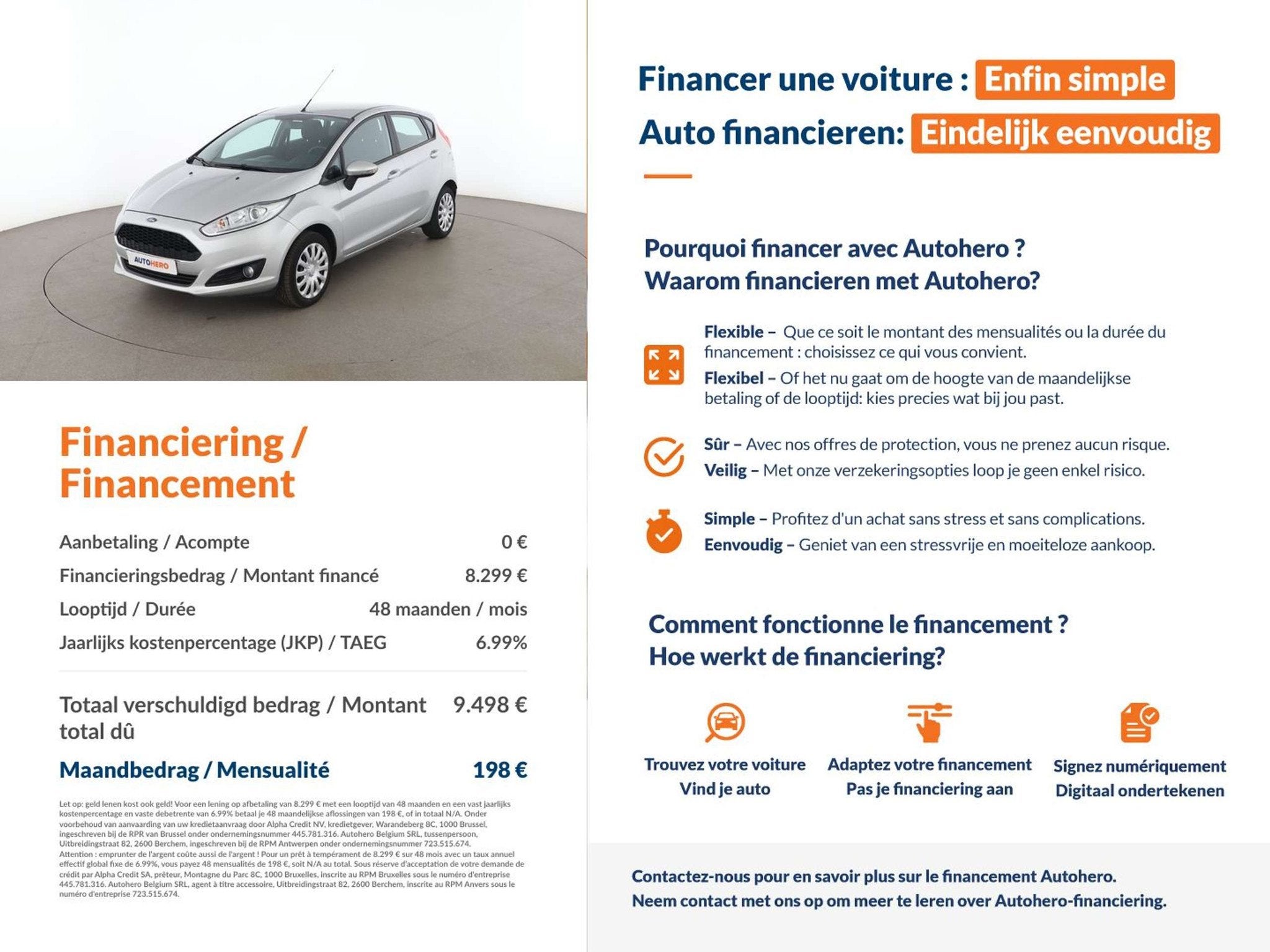 Ford Fiesta 1.0 Trend (bj 2016), Auto's, Voorwielaandrijving, Stof, Gebruikt, Zwart