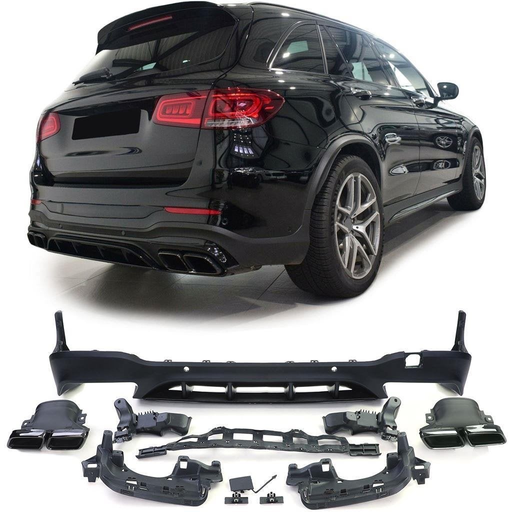 GLC63 AMG Look Black Uitlaat Diffuser Voor Mercedes GLC X253, Envoi