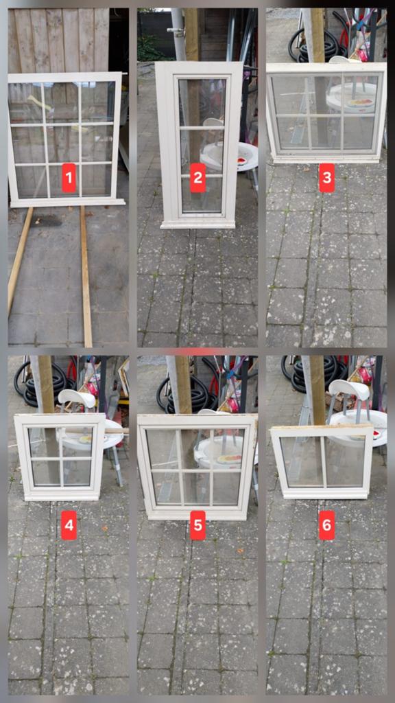 6 landelijke aluminium ramen (ook apart verkocht), Doe-het-zelf en Bouw, Ophalen