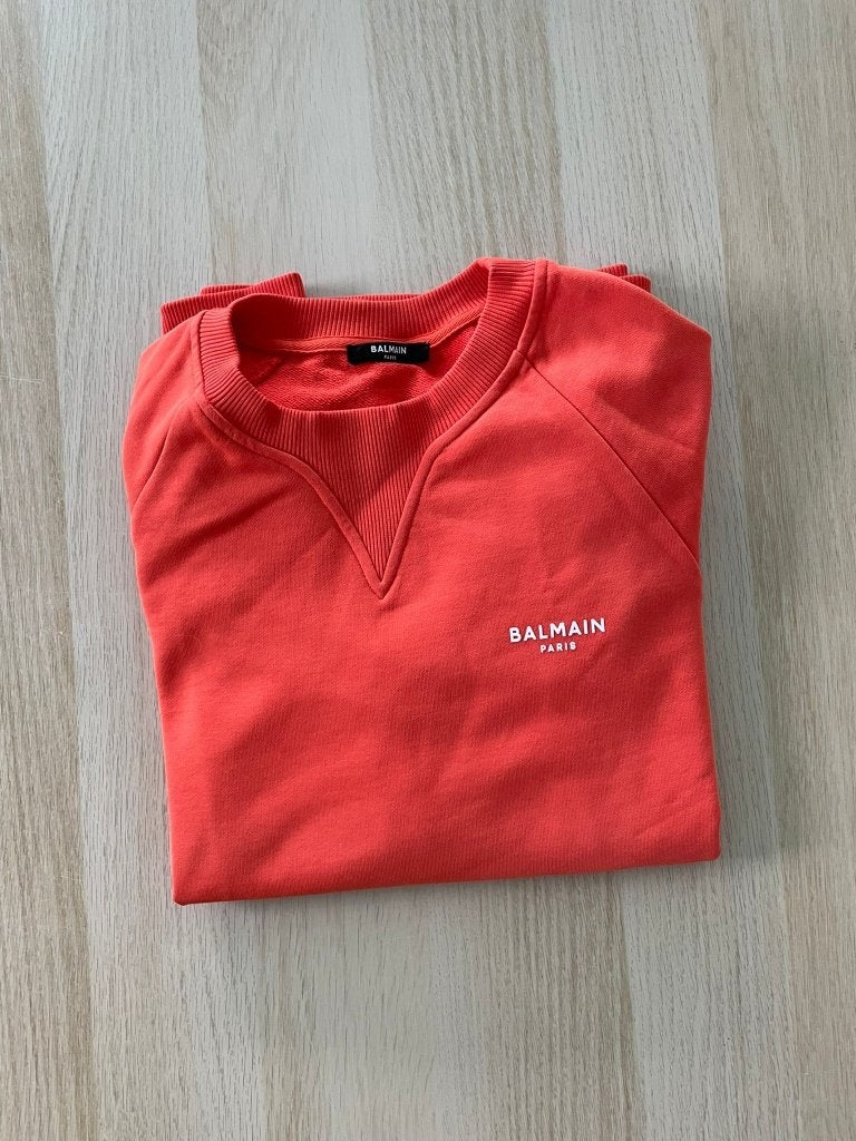 Balmain sweatshirt trui, Kleding | Heren, Truien en Vesten, Balmain, Oranje, Ophalen of Verzenden, Zo goed als nieuw