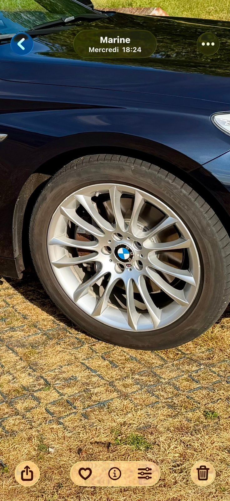 Jantes bmw série 7 ou modèle f10 f11 5x120, Enlèvement, Pneus et Jantes