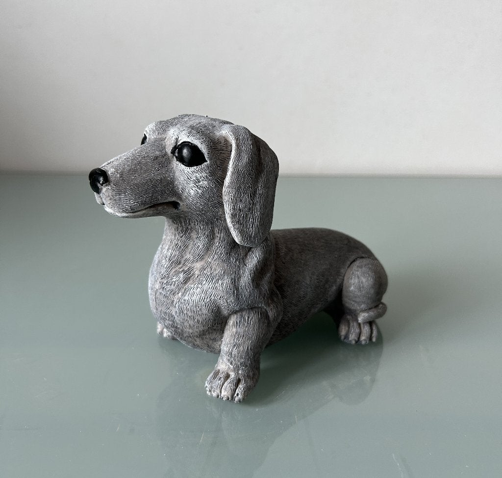 Statuette de teckel en résine (Neuve), Ophalen of Verzenden, Nieuw, Dier