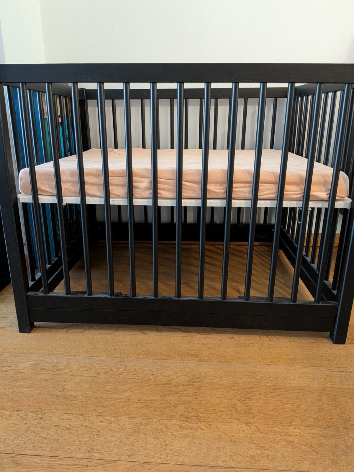 baby parkje zwart - incl extra matrasjes en incl omrander, Kinderen en Baby's, Ophalen, Nieuw, Vierkant, In hoogte verstelbaar