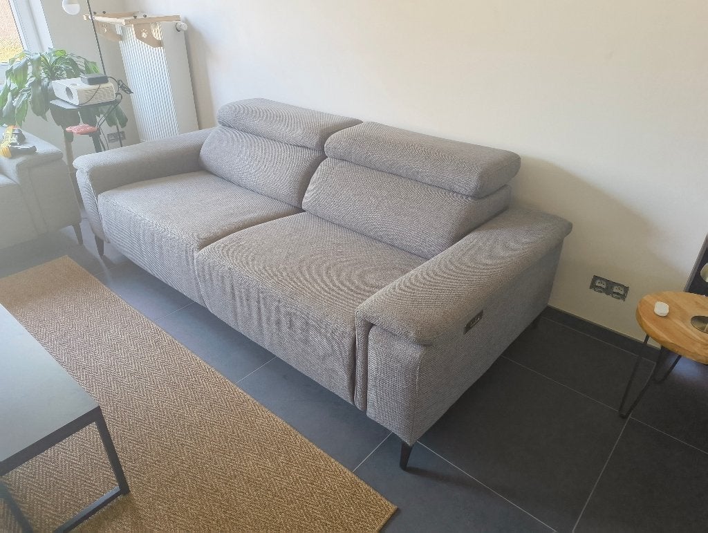 3 zit zetel met elektrische relax & 2 zit meubelen Weyne, Ophalen, 100 tot 125 cm, Driepersoons, Zo goed als nieuw