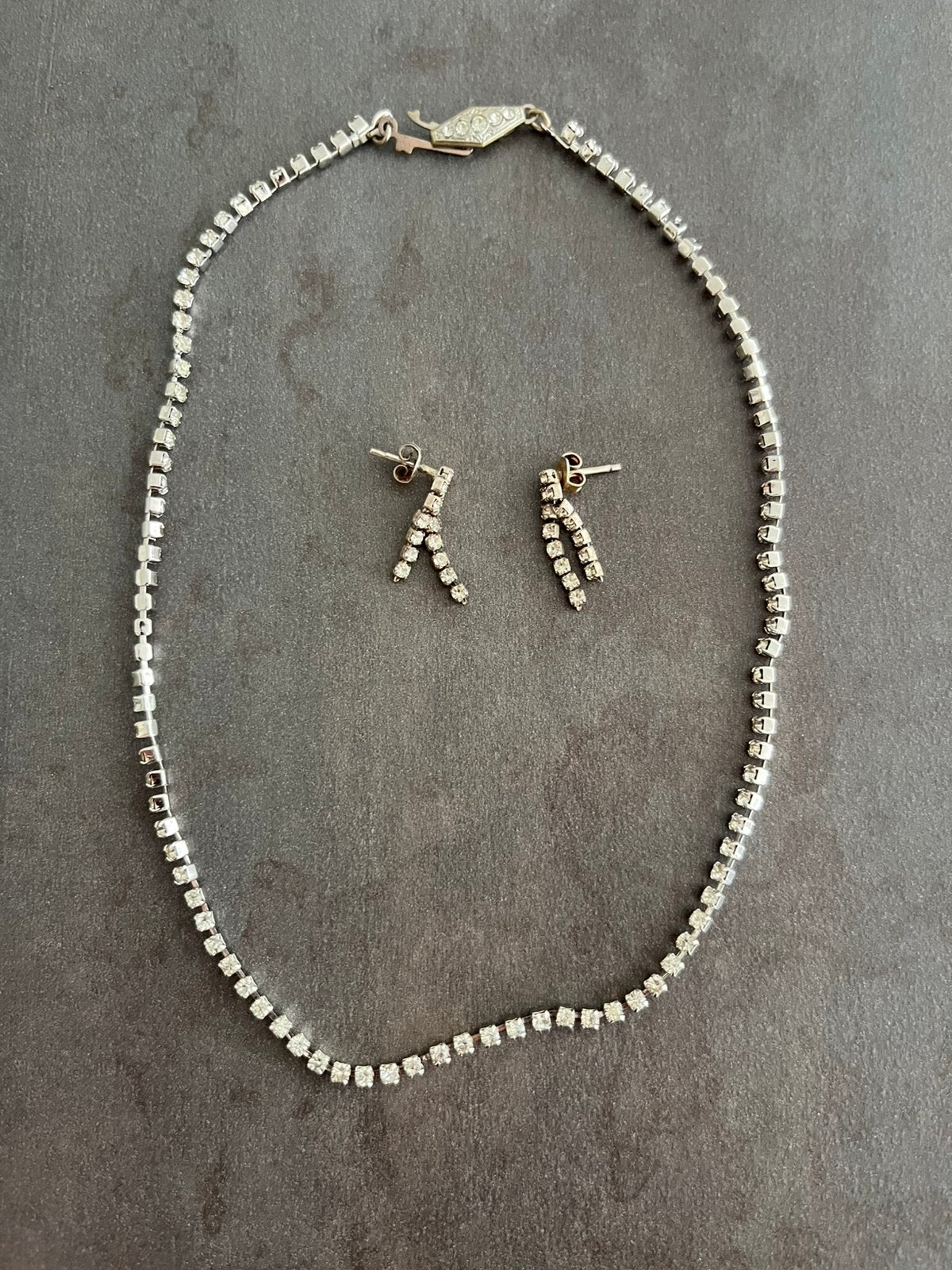 Collier et boucles d'oreilles, Bijoux, Sacs & Beauté, Colliers, Enlèvement ou Envoi, Comme neuf, Argent, Autres matériaux