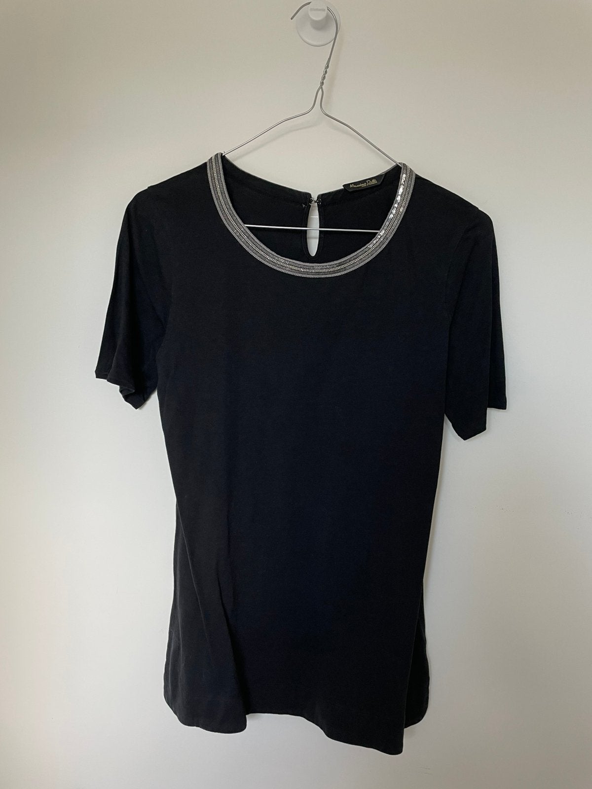 Massimo Dutti tshirt S, Kleding | Dames, Ophalen of Verzenden, Maat 36 (S), Zwart, Korte mouw