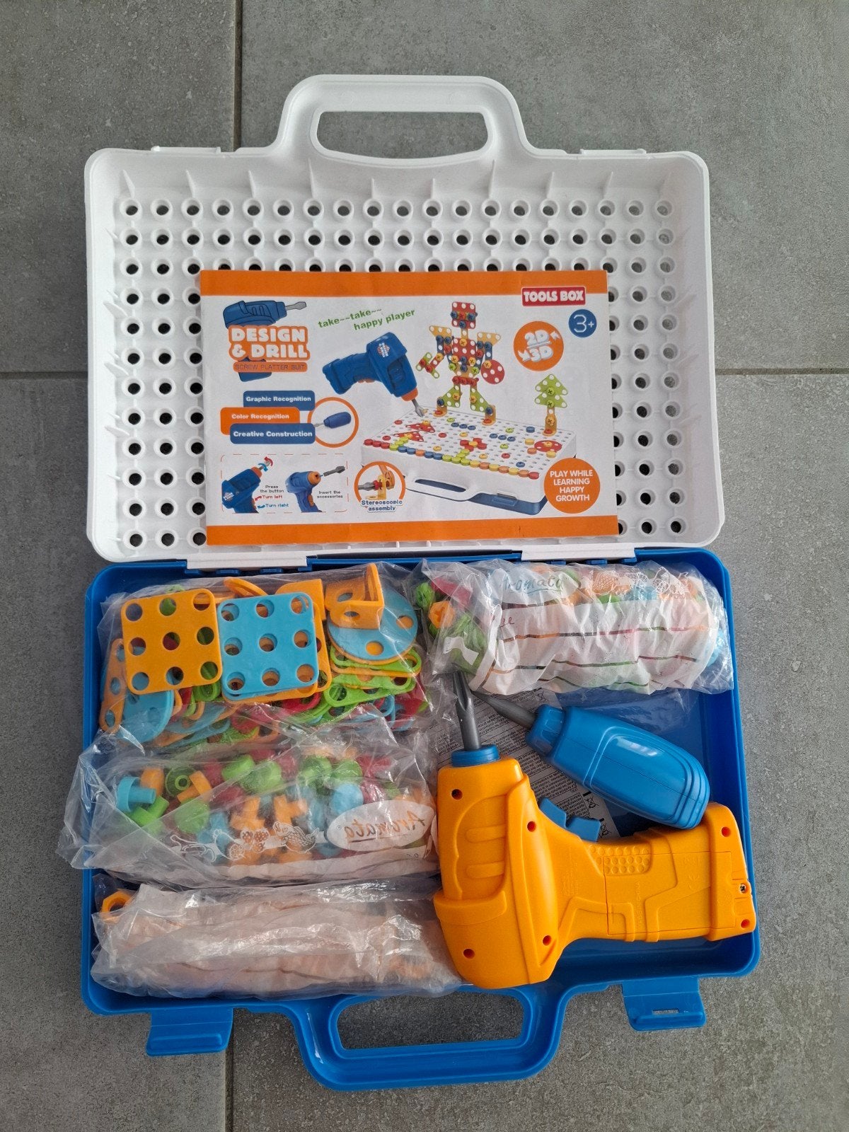 Bouwen- Screw platter suit, Kinderen en Baby's, Speelgoed | Educatief en Creatief, Ophalen, Zo goed als nieuw, Bouwen