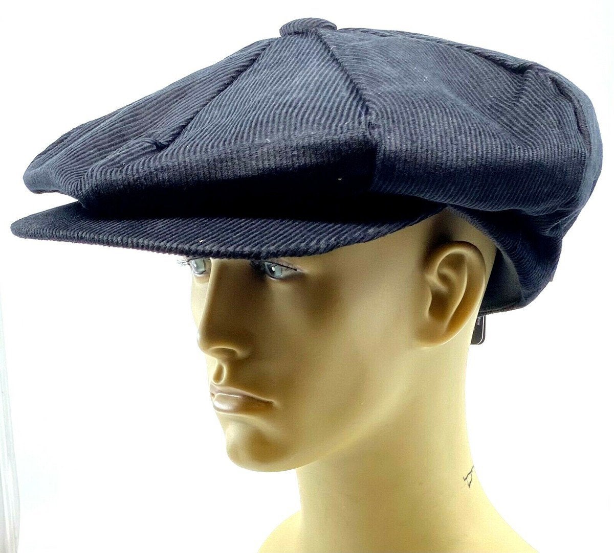 Peaky Blinders Gatsby Pet Hoed Oversized Cord Zwart big hat, Enlèvement ou Envoi, Neuf, One size fits all