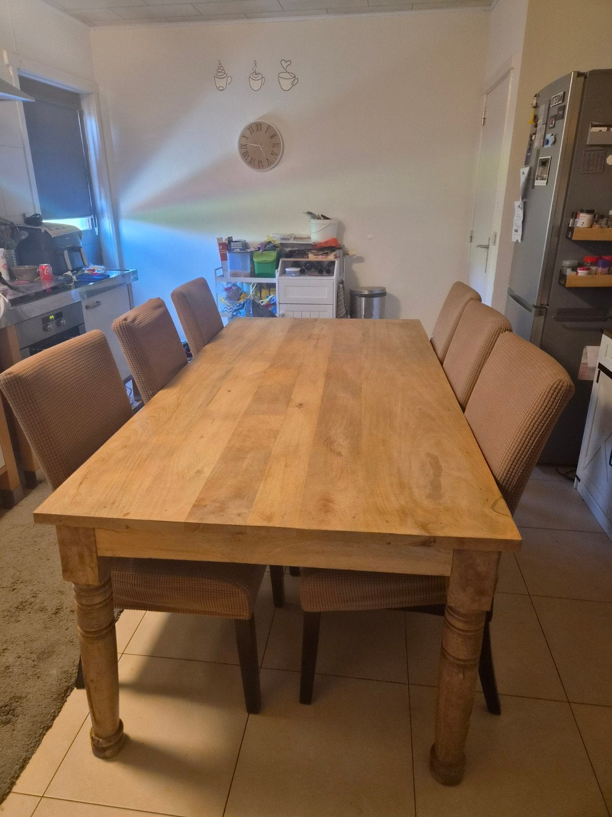 Eettafel te koop., Ophalen