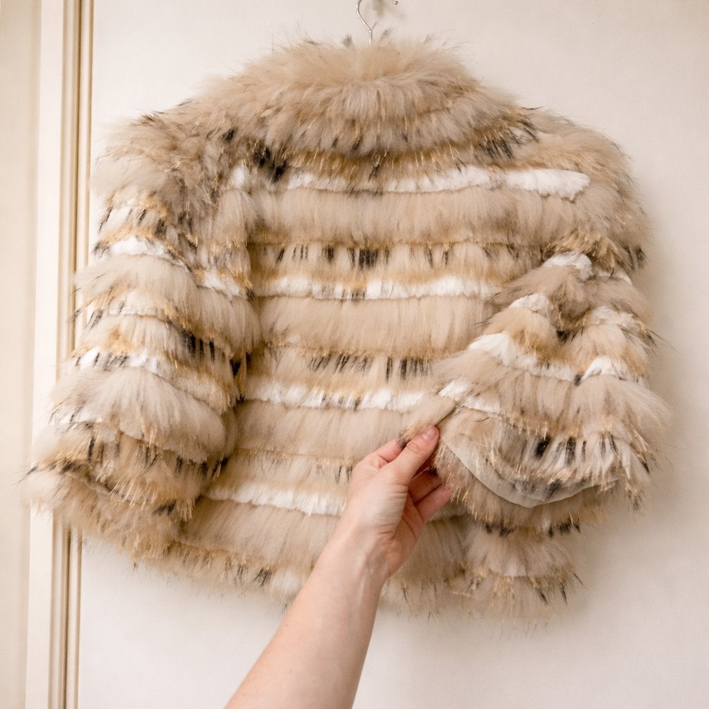 veste en vison, confection artisanale, Embert le fourreur, Neuf, Taille 46/48 (XL) ou plus grande, Enlèvement ou Envoi, Beige