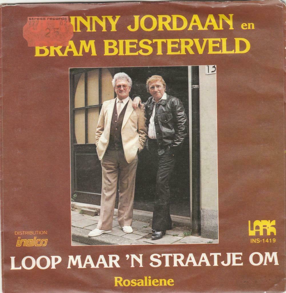 45T: Johnny Jordaan & Bram Biesterveld: Loop maar 'n straatj, Cd's en Dvd's, Vinyl | Nederlandstalig, Ophalen of Verzenden, Overige formaten