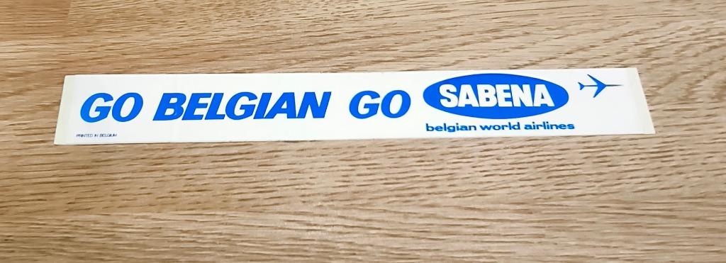 Autocollant Go Belgian Go - SABENA, Enlèvement