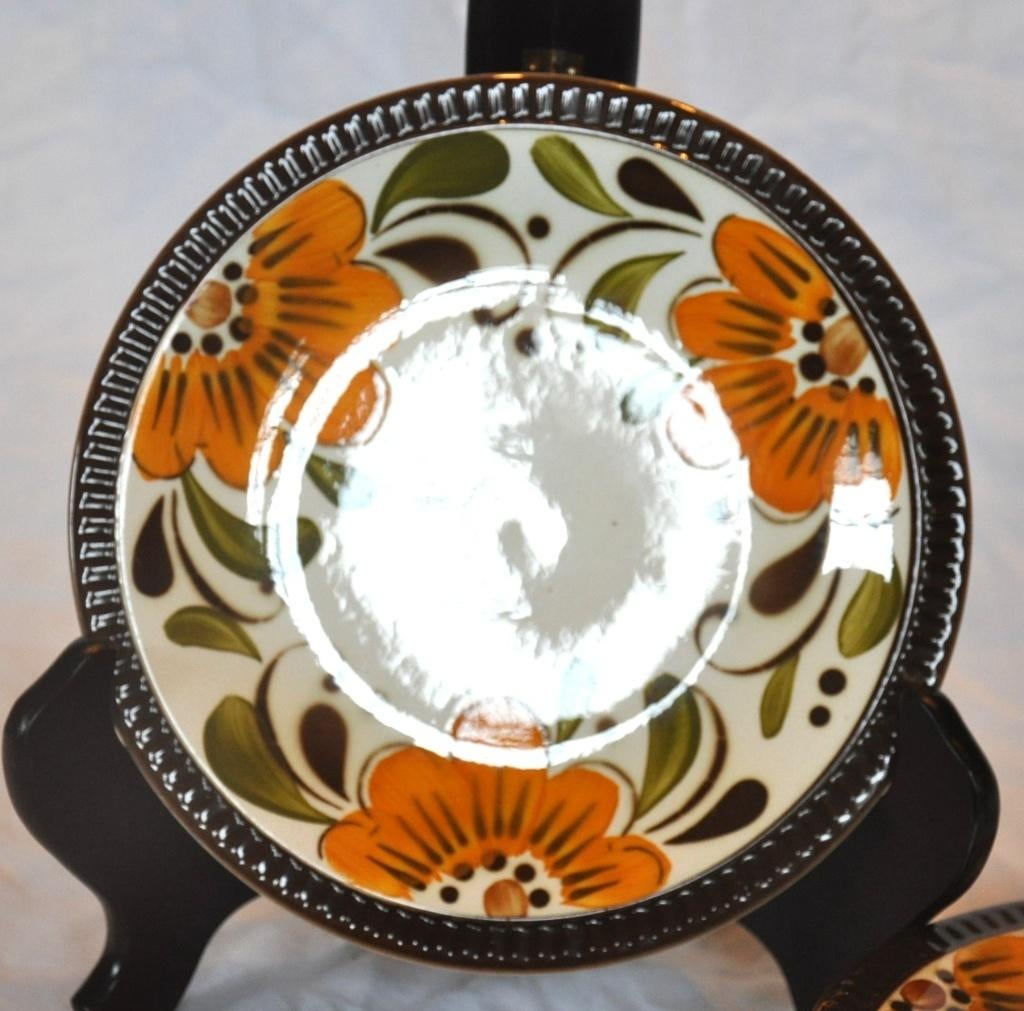 6 assiettes a dessert boch decor paradiso, Ophalen of Verzenden