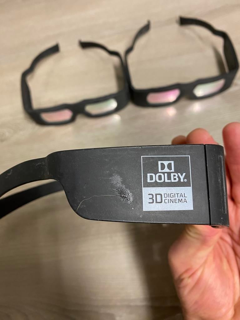 Lunettes 3D dolby Cinéma, prix : 5€/pièce, Enlèvement ou Envoi, Comme neuf
