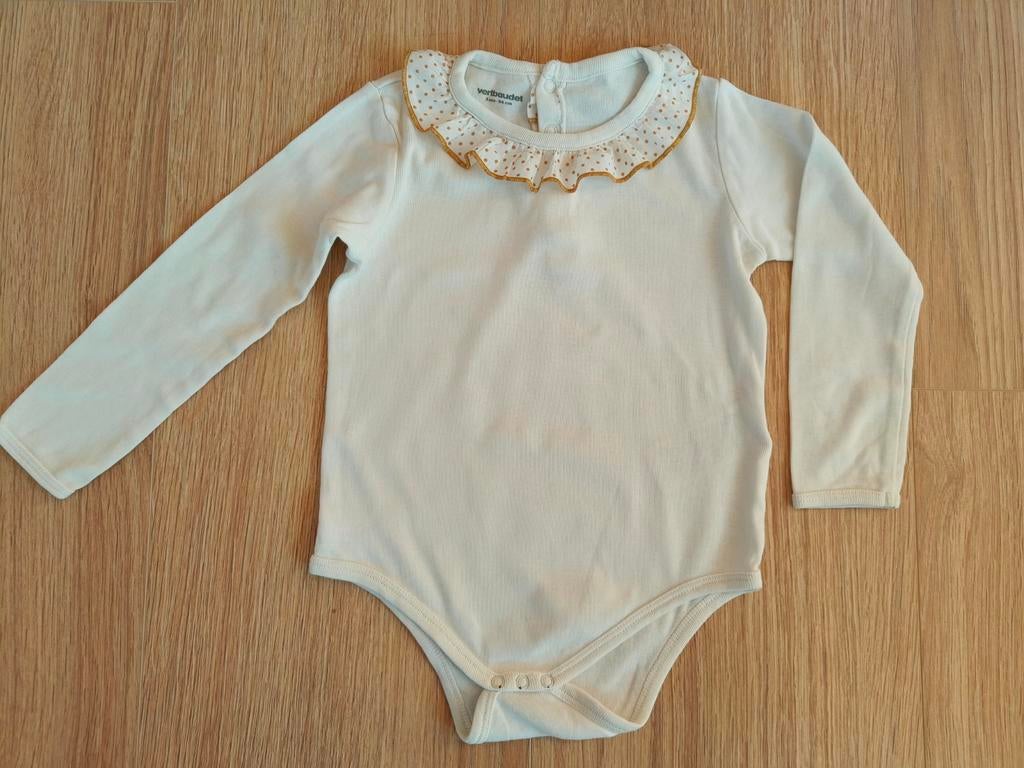 witte body  romper met kraagje maat 92 nieuwe staat, Enlèvement ou Envoi, Vertbaudet, Comme neuf, Vêtements de nuit ou Sous-vêtements