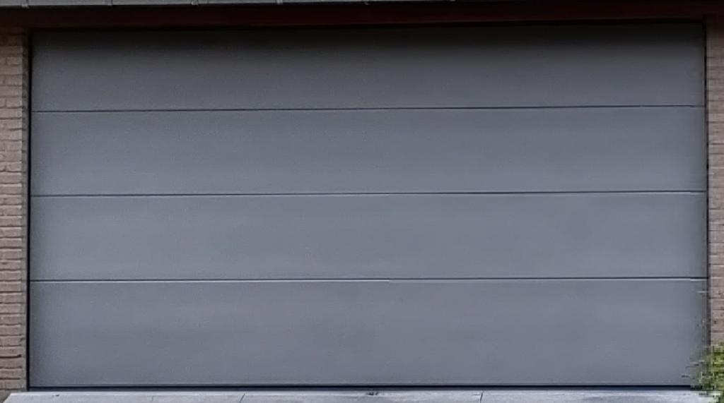 Sectionale garagepoort 4m breed, Comme neuf, Synthétique, Enlèvement, Porte de garage