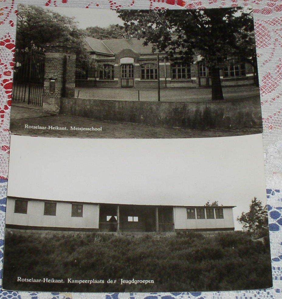 4 oude postkaarten Rotselaar-Heikant, Ophalen of Verzenden, 1960 tot 1980, Ongelopen, Vlaams-Brabant