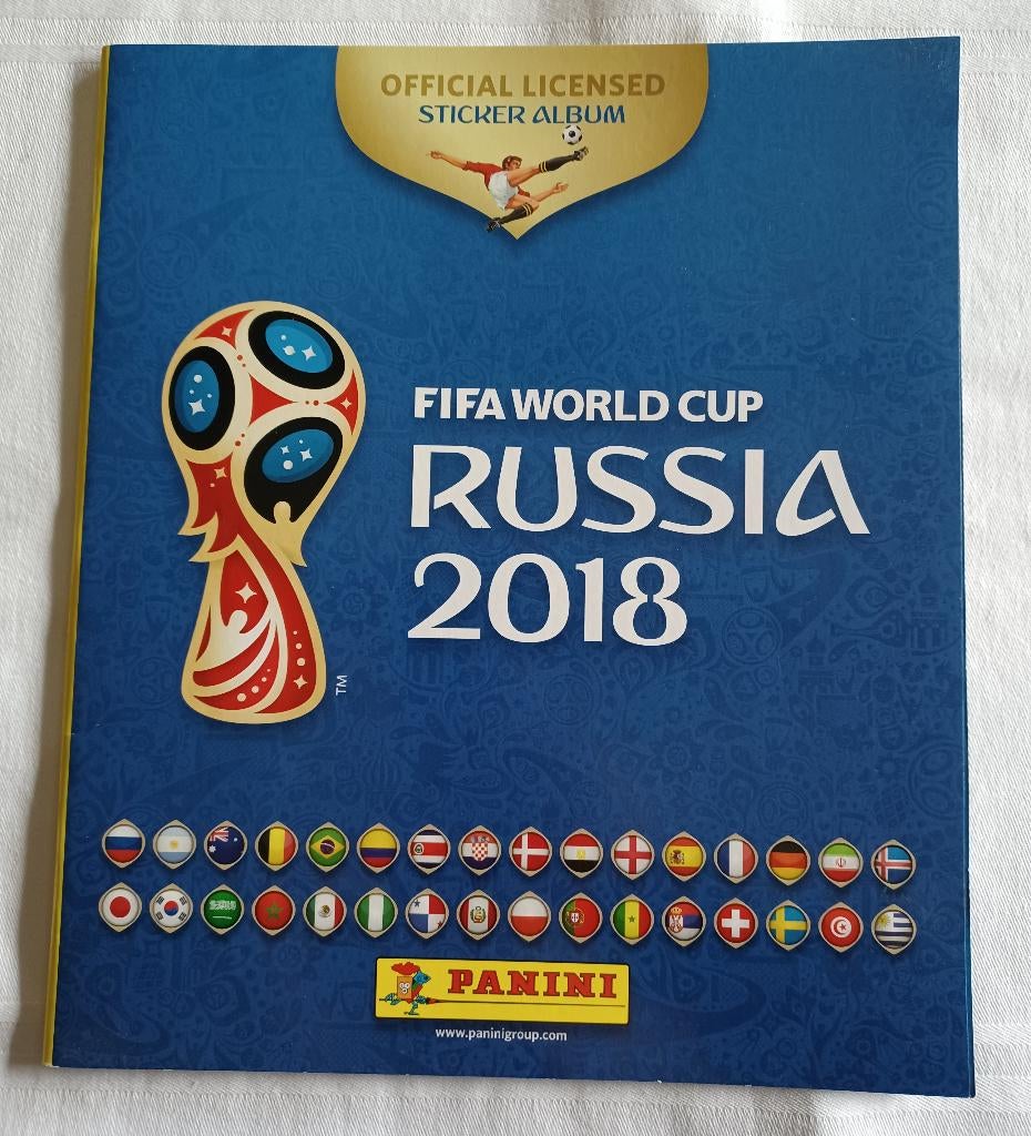 Album Panini de la Coupe du monde 2018 avec 61 autocollants, Enlèvement ou Envoi, Comme neuf, Plusieurs autocollants