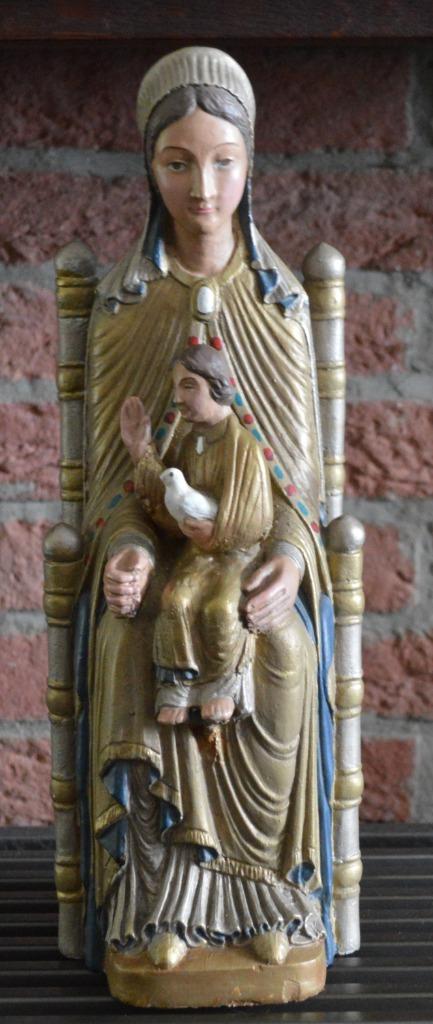Olv Sedes Sapientiae van Leuven 32cm, Antiquités & Art, Antiquités | Objets religieux, Enlèvement ou Envoi