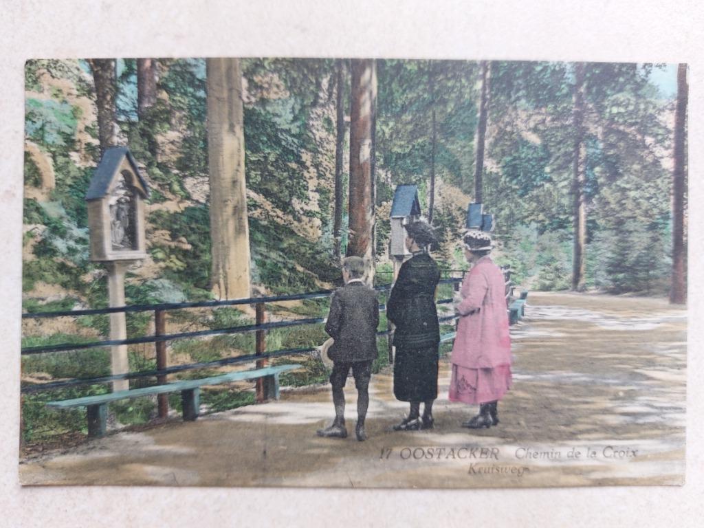 oude postkaart Oostakker, Verzenden