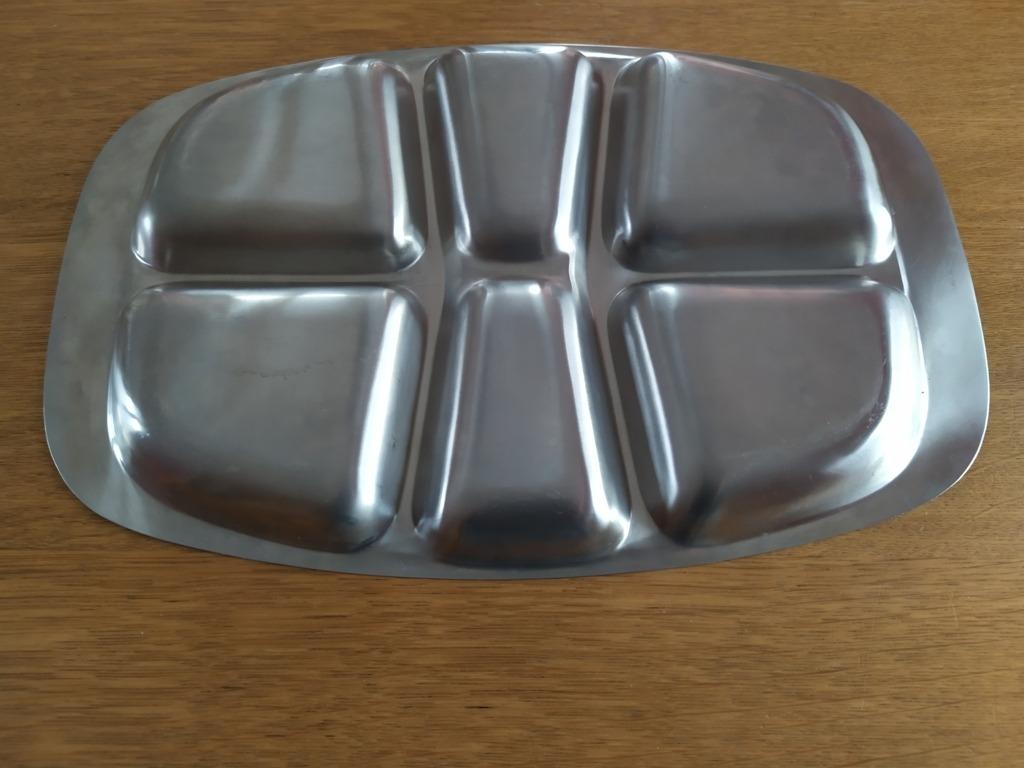 Plat rectangulaire compartimentés en inox, Maison & Meubles, Enlèvement