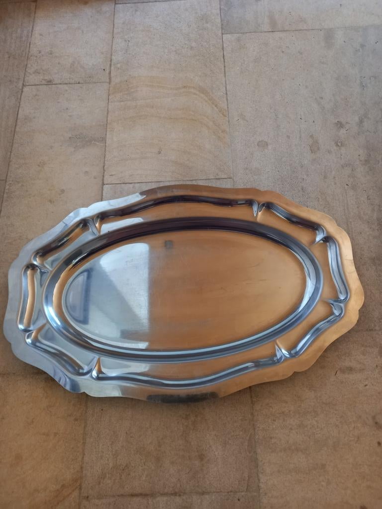 Inox schaal 45 cm lang, Ophalen of Verzenden, Zo goed als nieuw