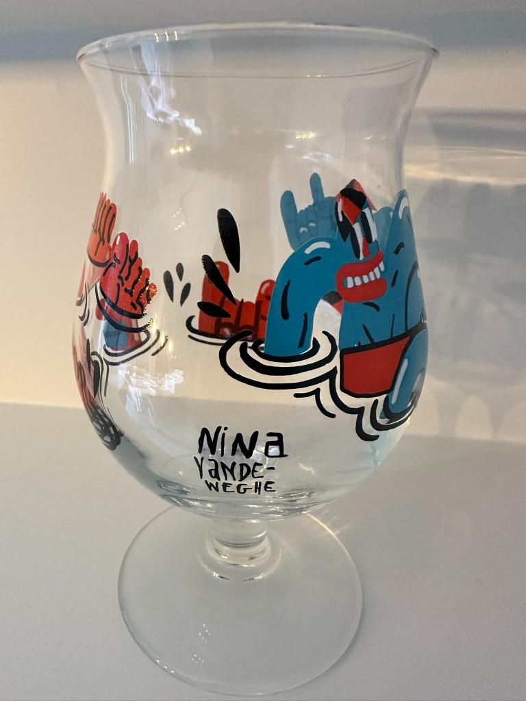DUVEL Glas Nina Vandeweghe – Ongebruikt!, Verzamelen, Ophalen of Verzenden, Nieuw, Bierglas