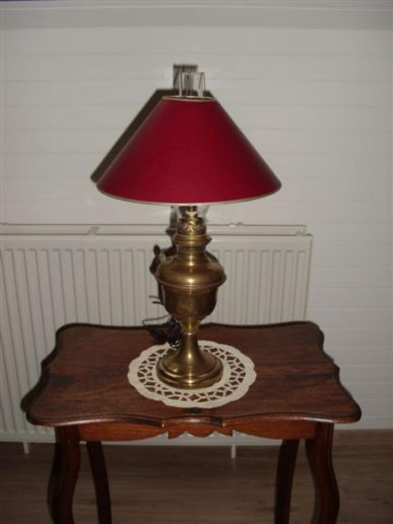 Antieke koperen staanlamp, Antiek en Kunst, Ophalen of Verzenden