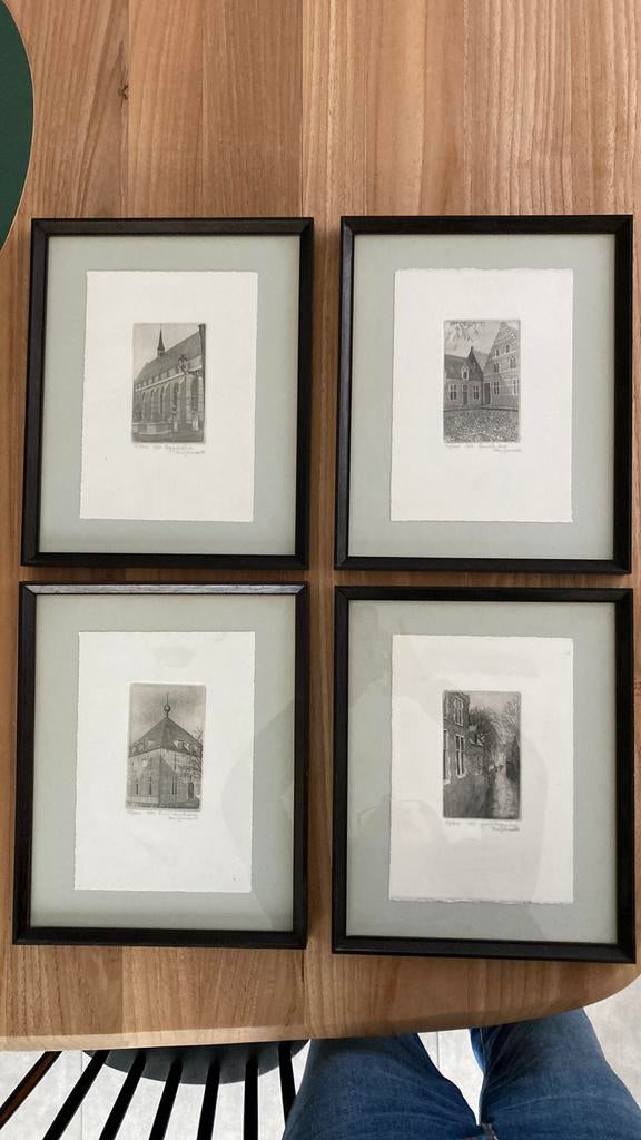 4 werkjes van Lea Govaerts uit groot begijnhof leuven, Ophalen of Verzenden